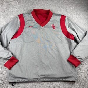 USC Trojans Nike On Field #19 Football Travel Jacket Men Medium Reversible